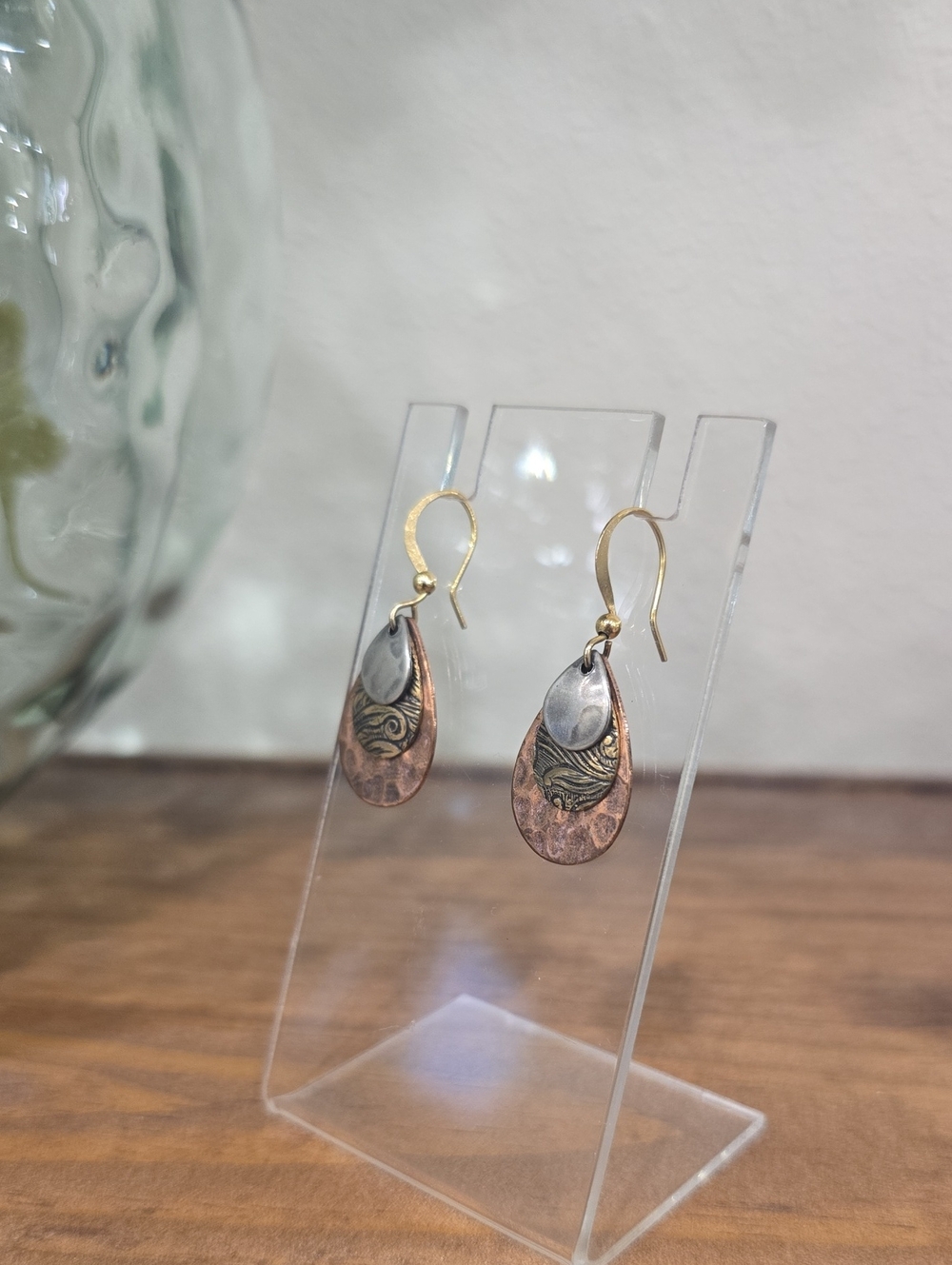 SILVER FOREST Tri‑Tone Drop Dangle Earrings - Picture 5 of 7